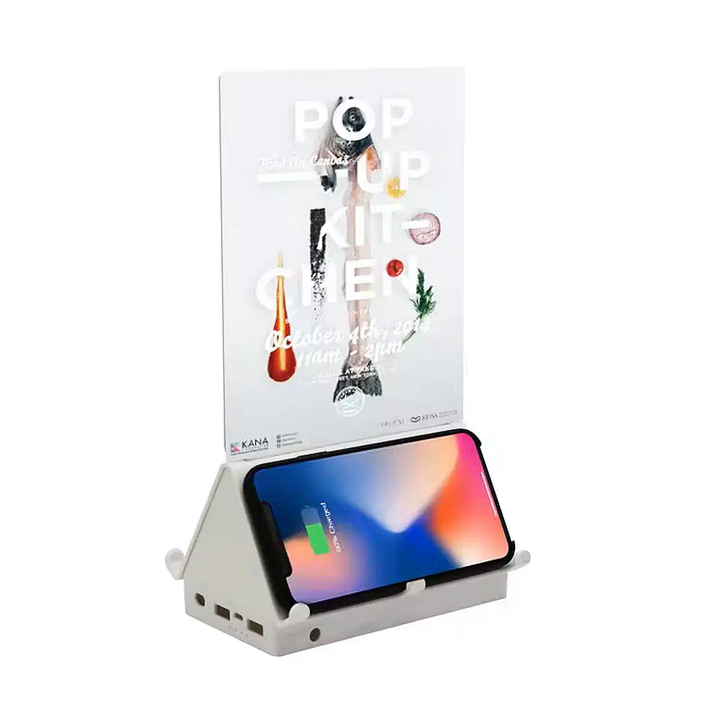 Bezdrôtová nabíjačka na mobil s 3D LED stojanom na menu - 10 000 mAh – Obrázok 5