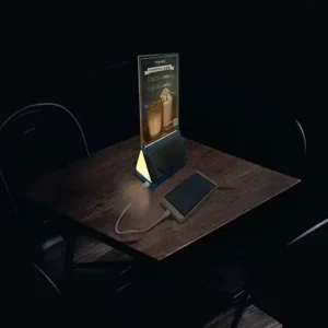 Bezdrôtová nabíjačka na mobil s 3D LED stojanom na menu - 10 000 mAh