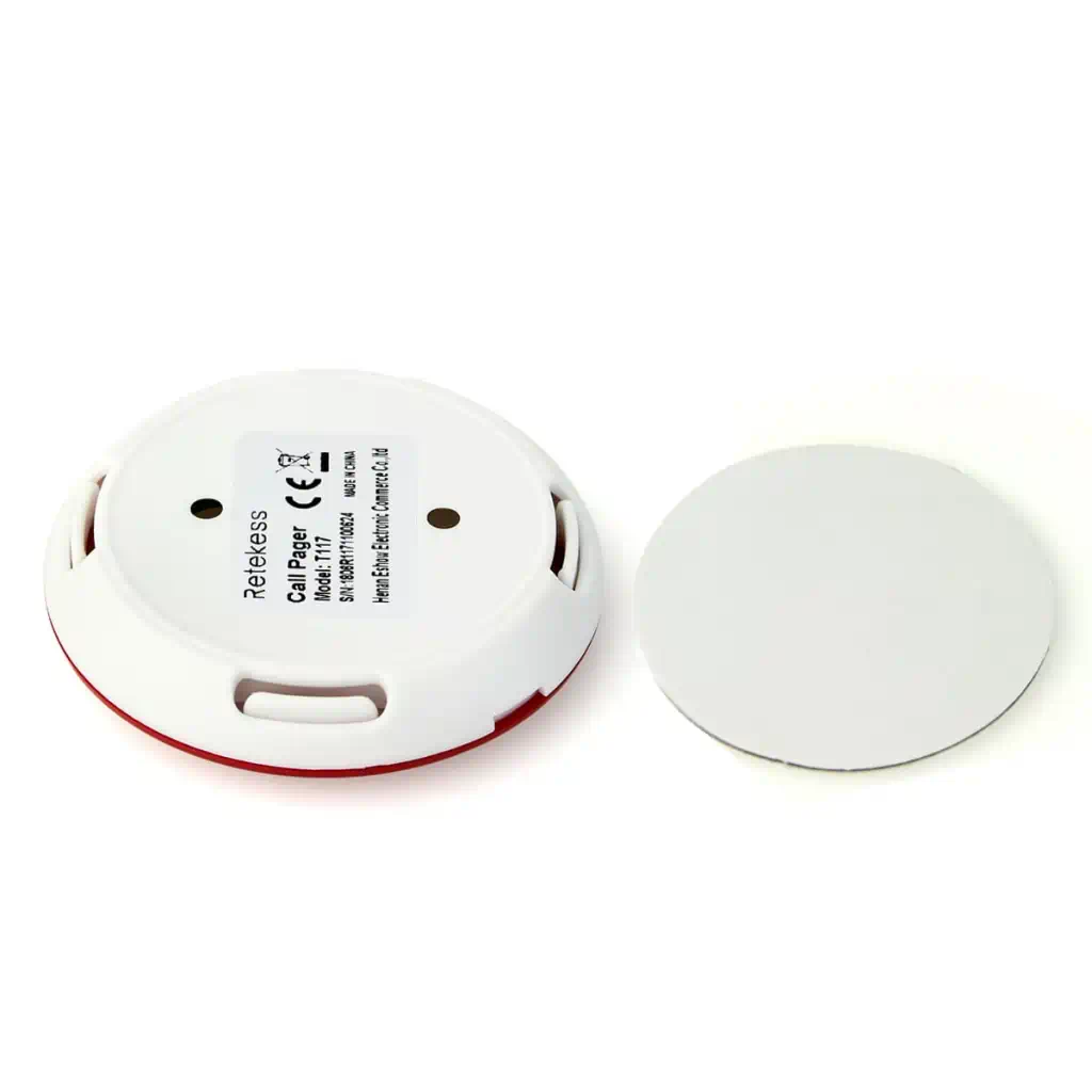 Retekess T128 + Retekess T117 – 1x hodinky (prijímač/pager) + 10x privolávacie tlačidlo obsluhy – Obrázok 3