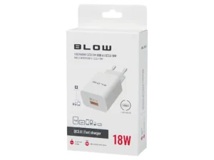 Adaptér BlowSB01 - Nabíjačka USB, QC 3.0, 18W - biela