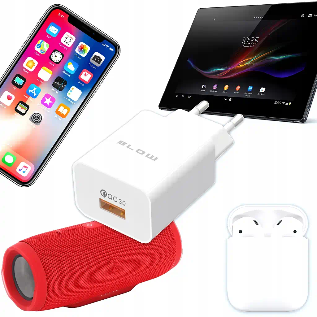 Adaptér BlowSB01 - Nabíjačka USB, QC 3.0, 18W - biela – Obrázok 2